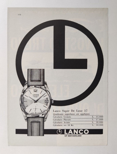 Pubblicita orologio lanco of - pubblicita',